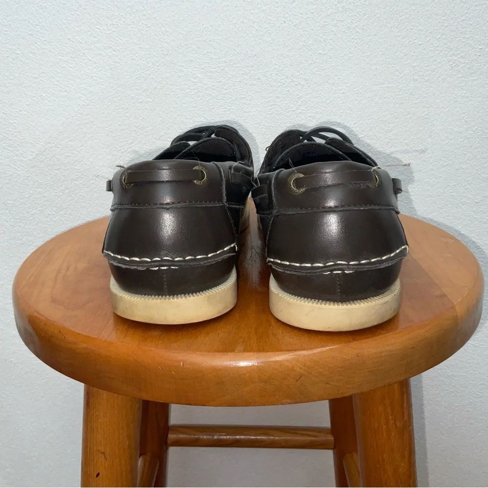 Men's Nautica Dark Brown Nueltin Boat Shoes Size 10.5 Dressy Casual Slip On